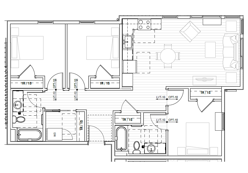 3 Bedroom floor plan